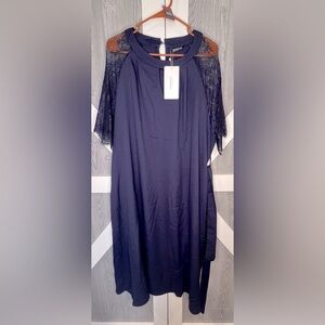 D16.19 NWT Bloomchic Lace Sleeve Sheath Dress w/Tie waist 18/20 (2X)
